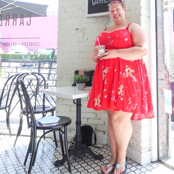 Torrid 3X red spaghetti strap dress - Picture 2 of 7